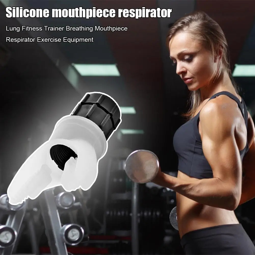 Lung Fitness Trainer Silicone Breathing Mouthpiece Respirator