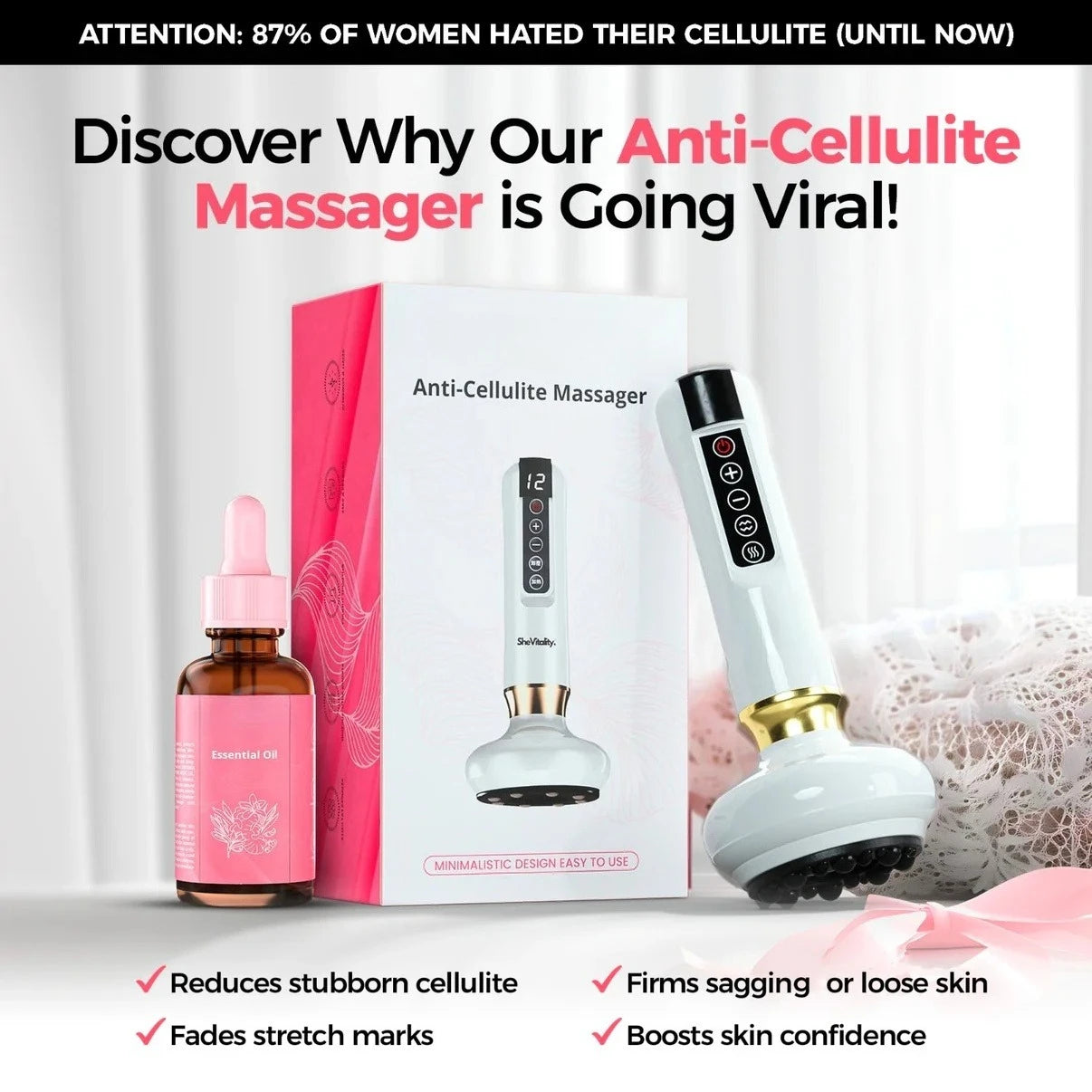 Anti-cellulite Massager Infrared Heat Stimulation Cupping