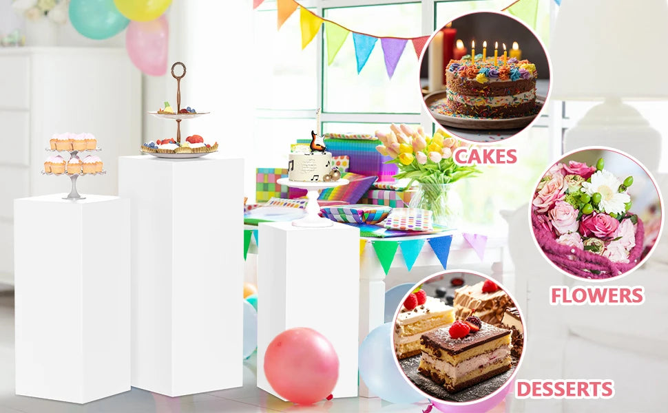 Cylinder Pedestal Stands  Wedding Birthday Party Decor