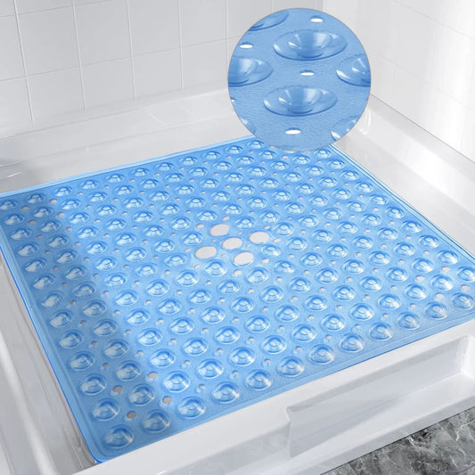 Non-Slip Shower Mat  Square | Firm Grip, Drain