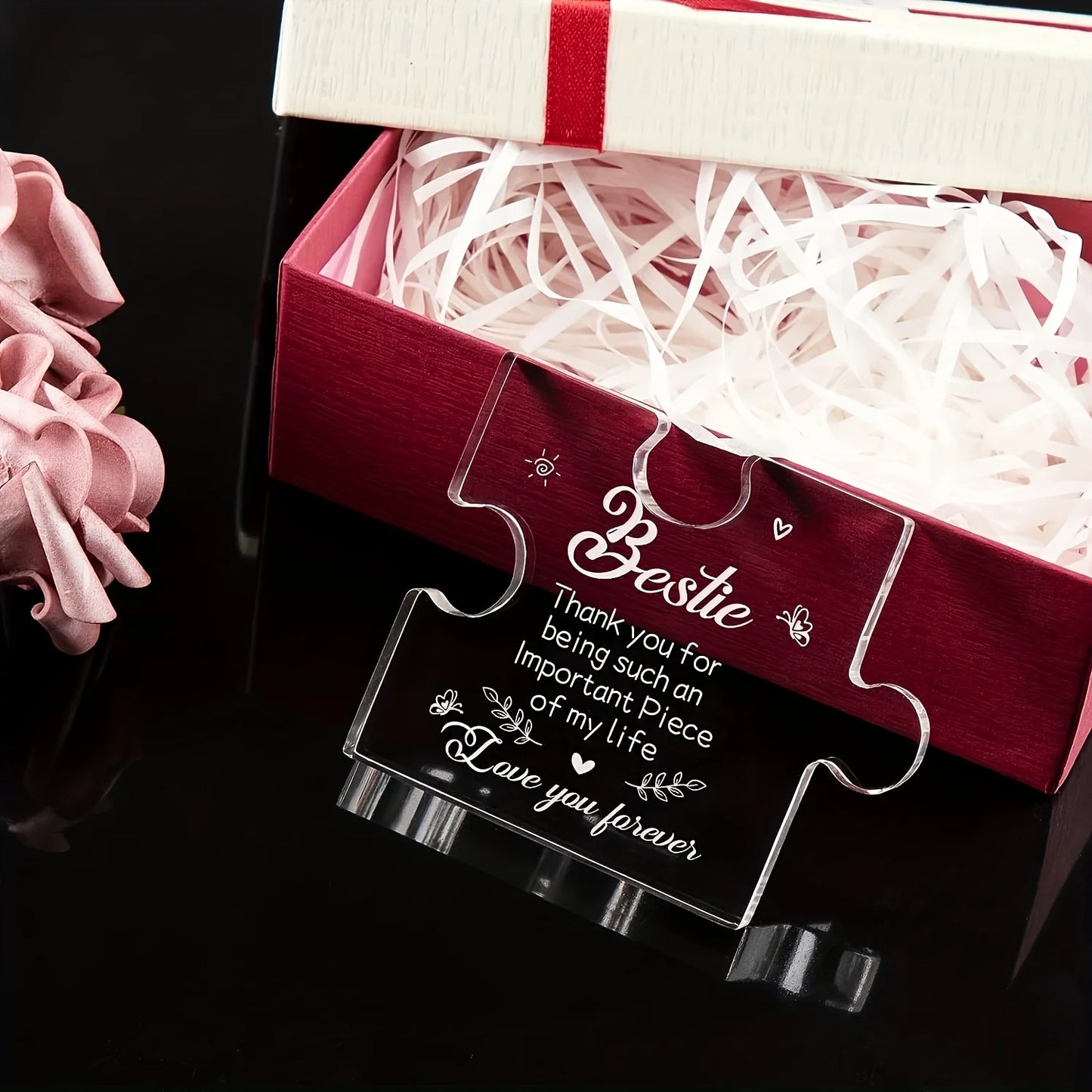Engraved Acrylic Block Puzzle, Best Friend Gift