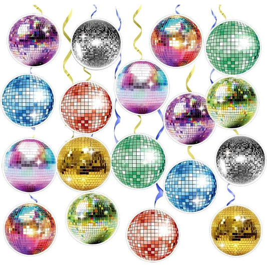 Disco Party Decorations Spiral Hanging  70s Retro
