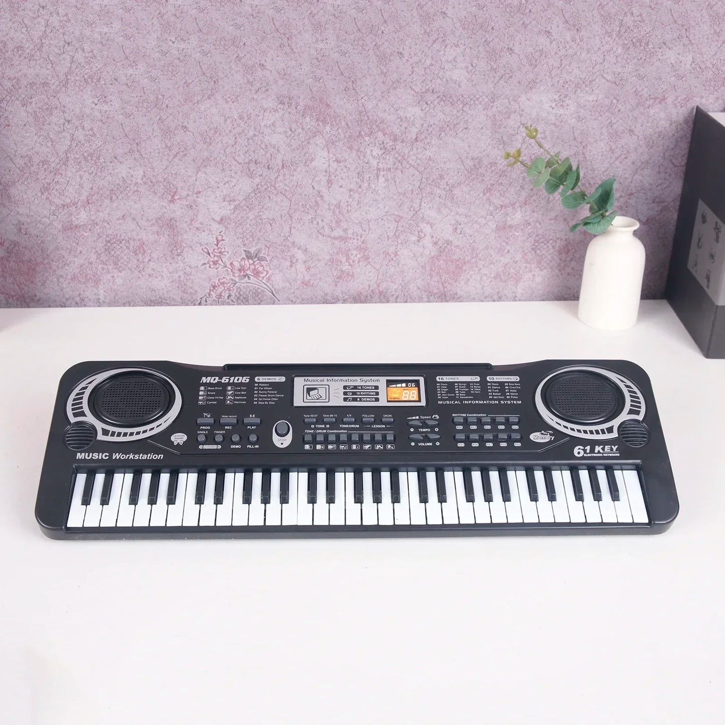 61 Keys Black Digital Music Electronic Kids