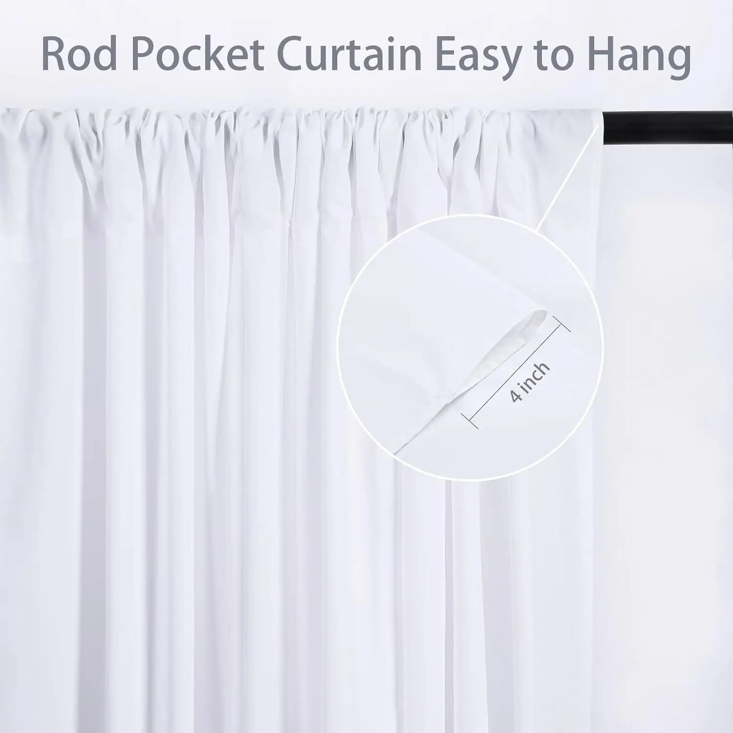 White Backdrop Curtain, Drapes Curtains Panels  Wedding