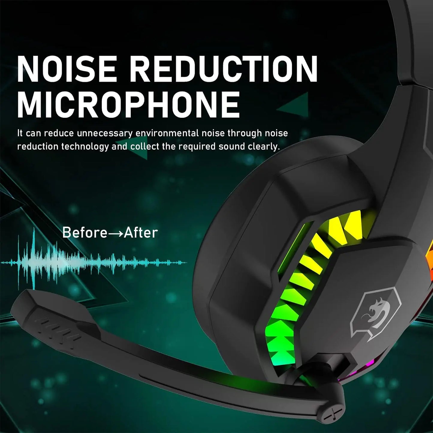 Gaming Headset,  Stereo Surround Sound  Wire Headphone