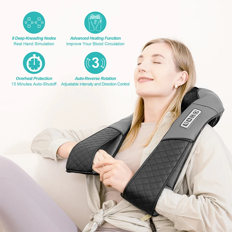 Electric Neck Back  Shoulder Kneading  Back Massage