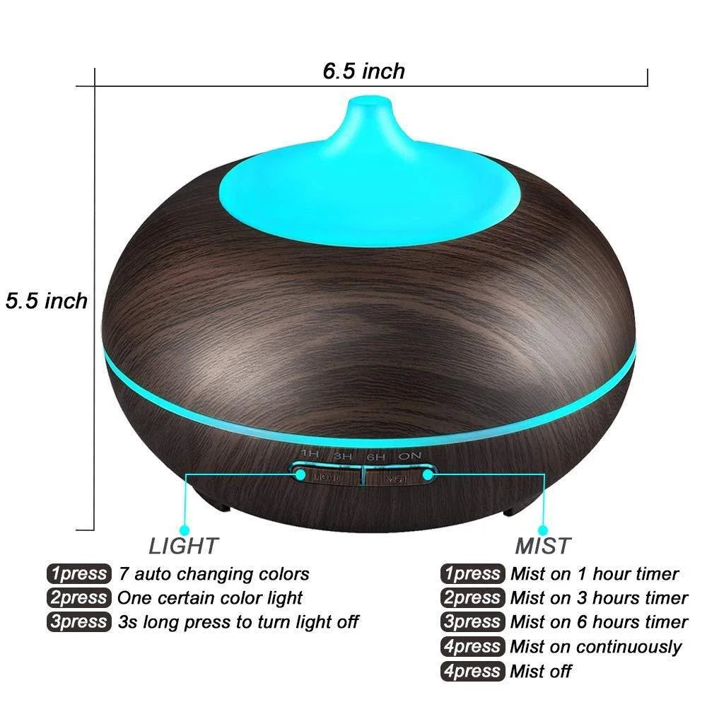Ultrasonic Aromatherapy Diffuser Essential Oils, Humidifier Mist