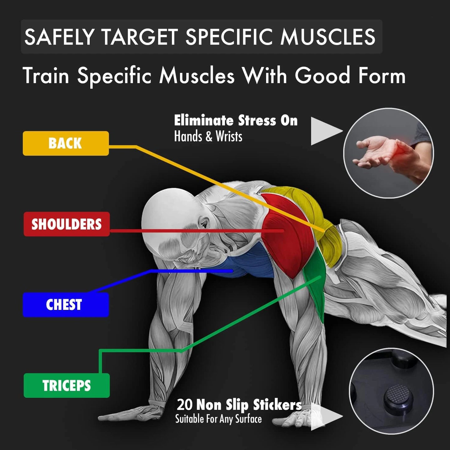 Portable Push-up Bar Chest Abdomen Arms/Back Training