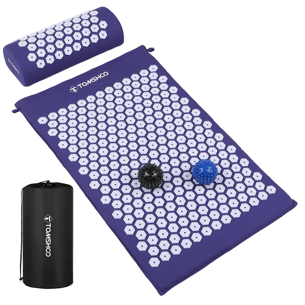 Acupressure Mat & Pillow Massage Set  Stress Relief