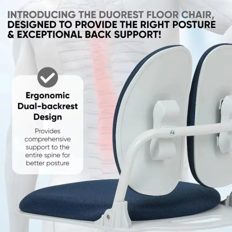 Ergonomic floor chair,   back support,  gaming  reading