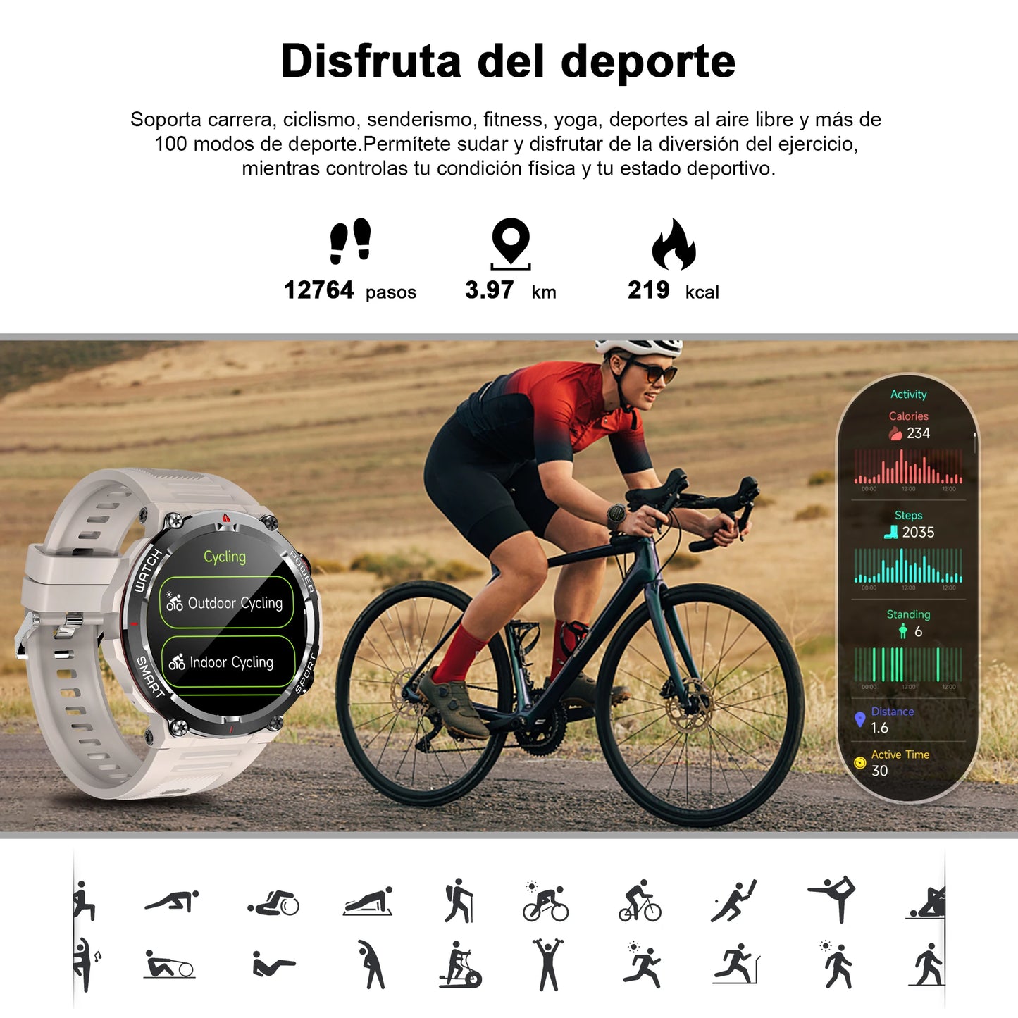 Waterproof Smartwatch Touch Screen Women's Bluetooth Calling Tracking