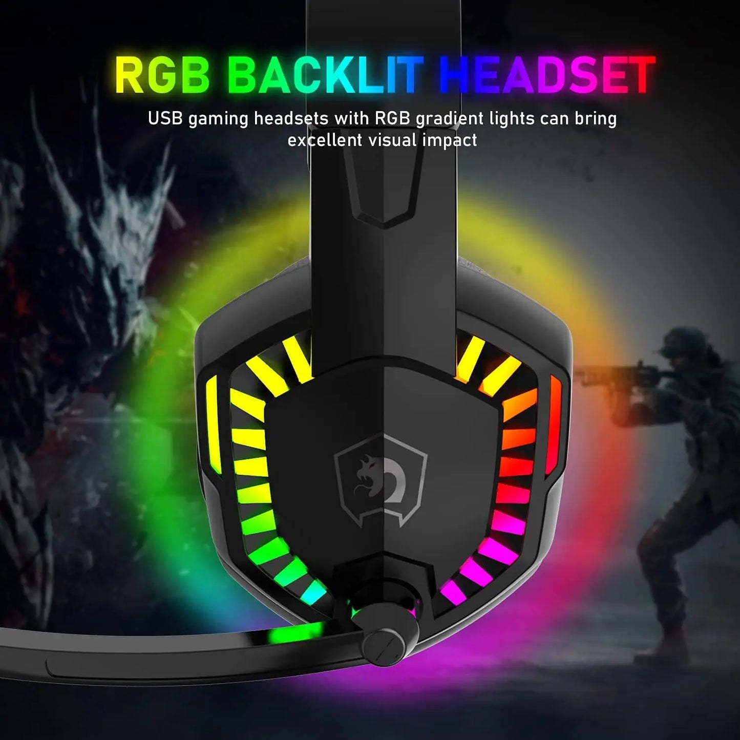 Gaming Headset,  Stereo Surround Sound  Wire Headphone