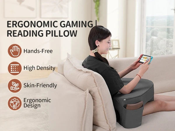 Bed Reading Arm Rest Pillow Gaming  Ergonomic