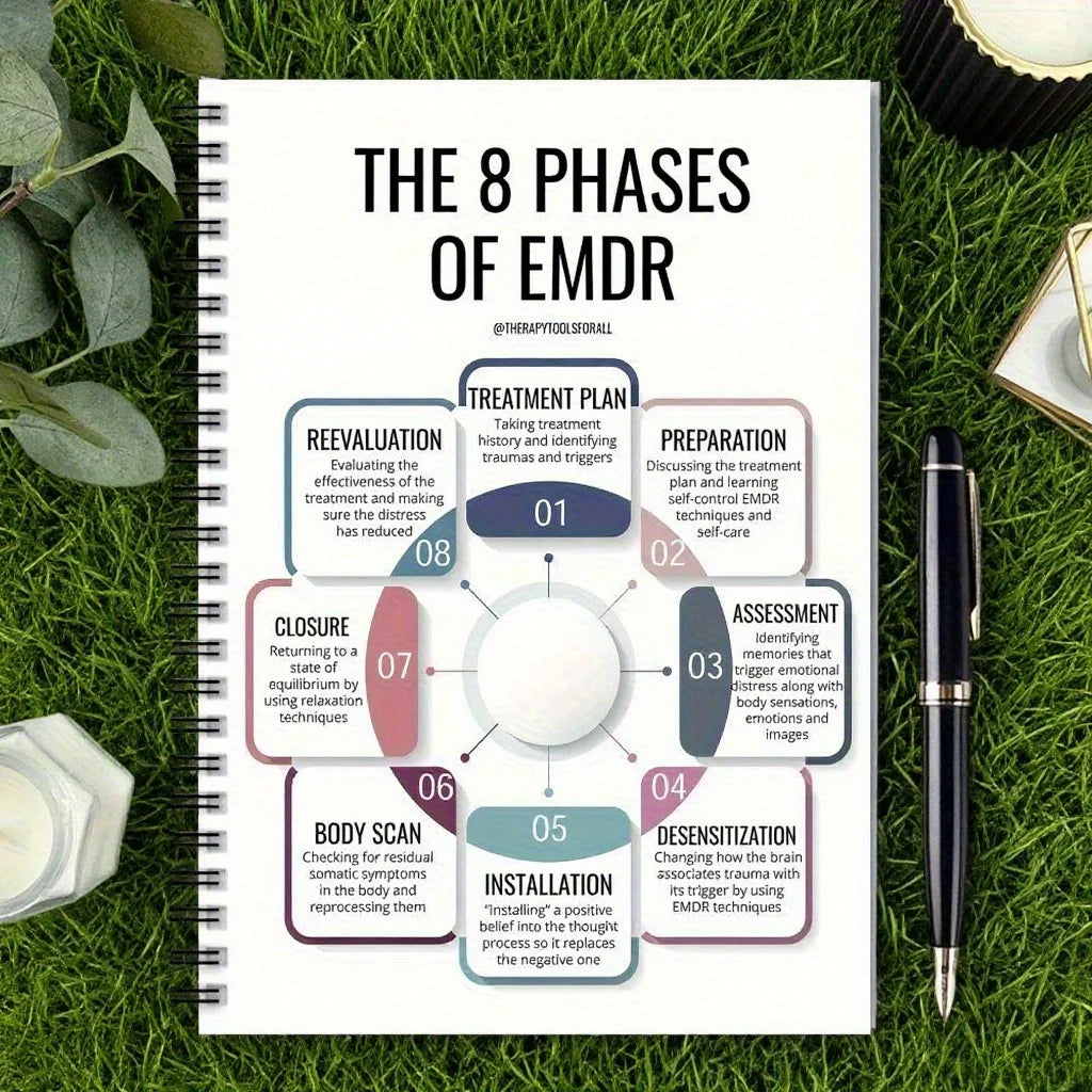 8 step mental health journal therapeutic gift