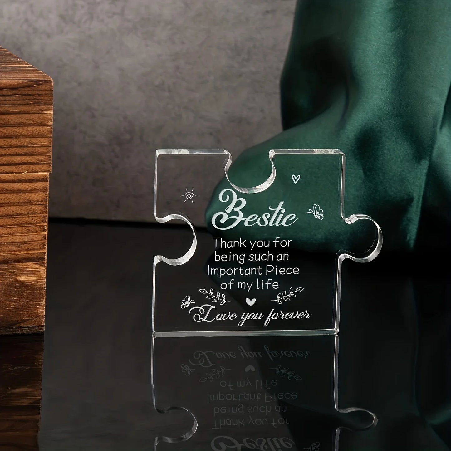 Engraved Acrylic Block Puzzle, Best Friend Gift