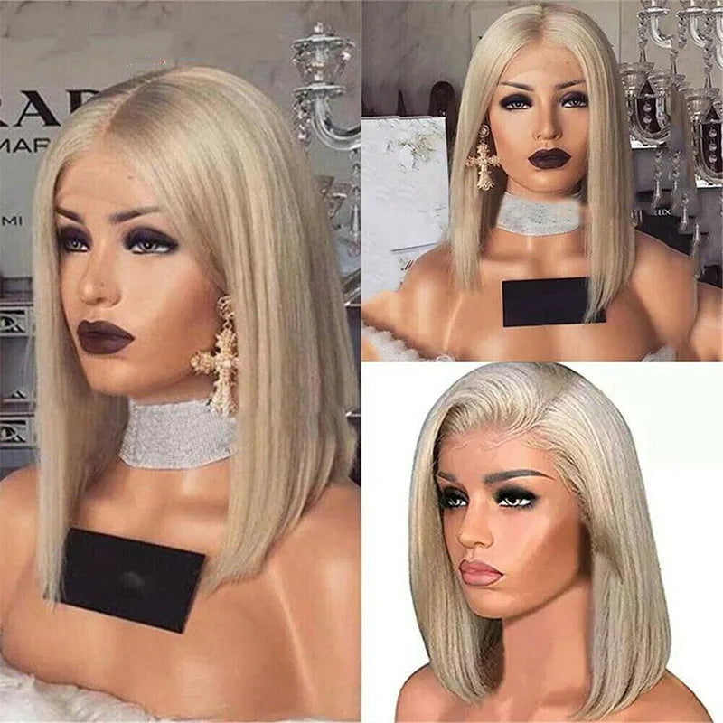Short Straight Wig Inverted Hair Process Natural