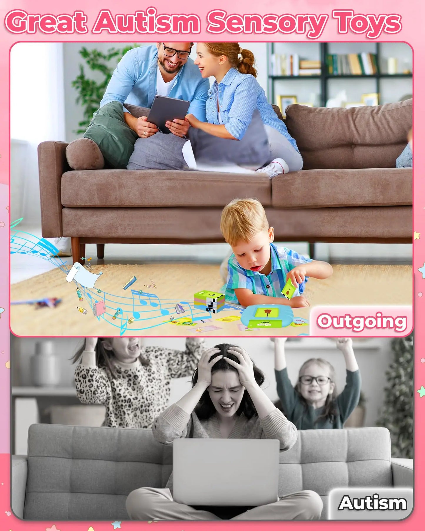 Talking Flash Cards Toddler Girls Speech Therapy