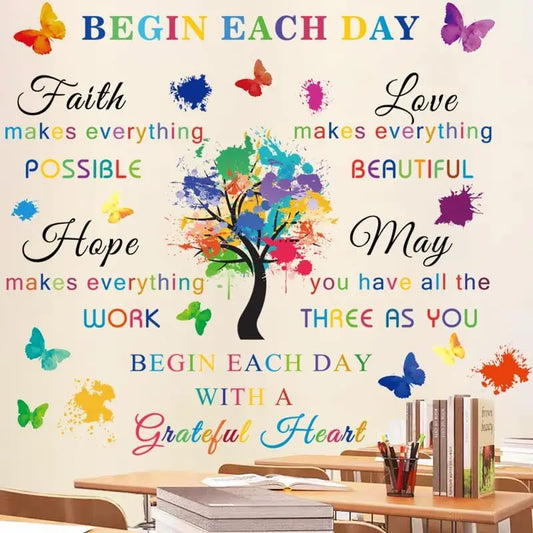 Peel  Stick Colorful Inspirational Quotes, Faith Hope