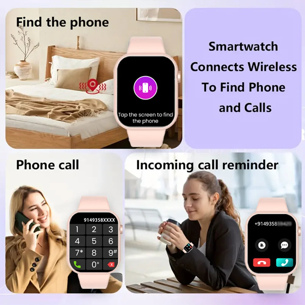 Women Smartwatch Bluetooth Dials Monitor Waterproof  Android
