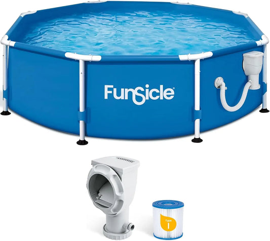 Round Frame Above Ground Swimming Pool Set