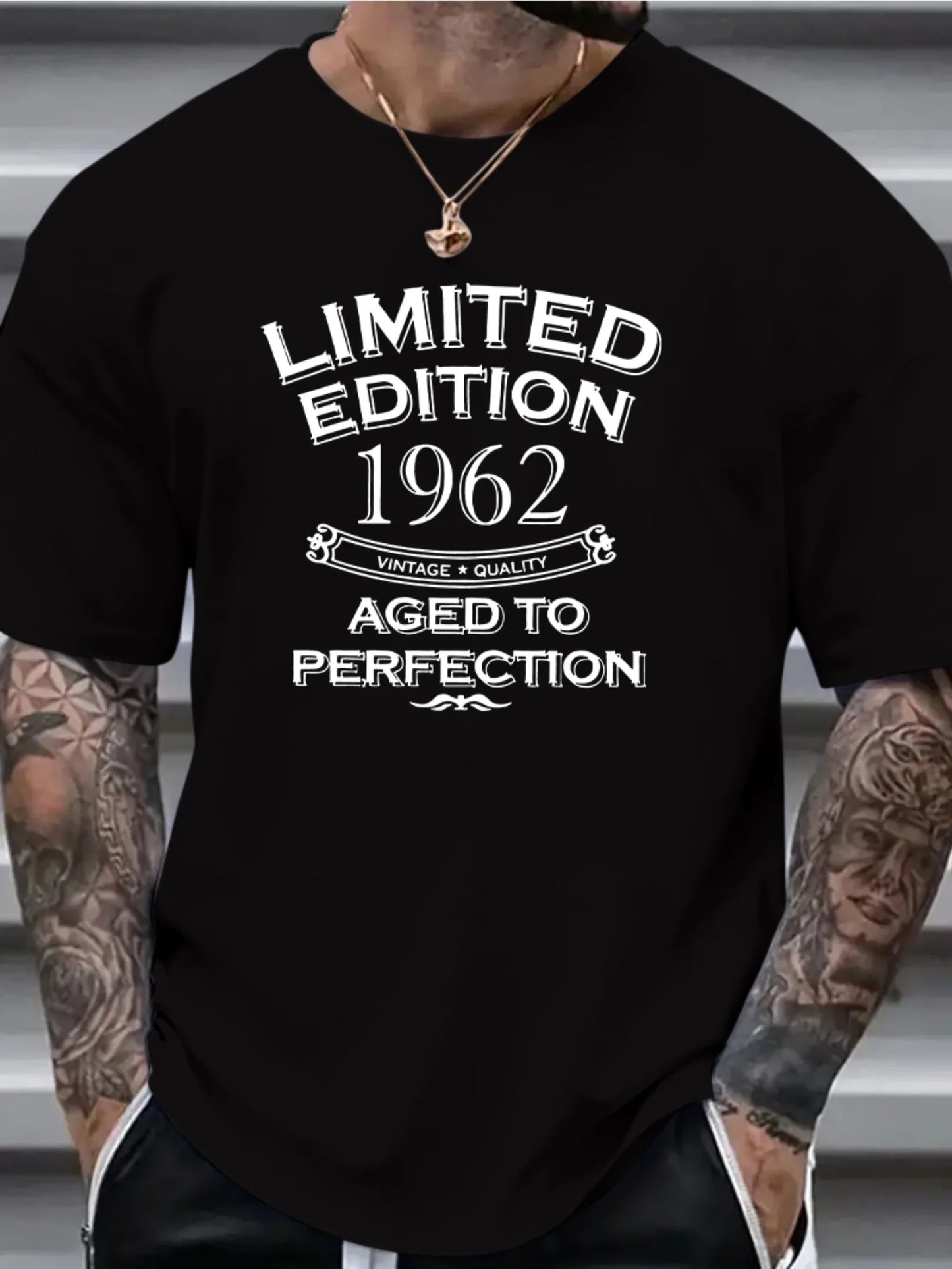Vintage lnspired Limited Edition Olive Green Plus Size Limited Edition 1962 Vintage Inspired Mens TShirt Breathable Polyester