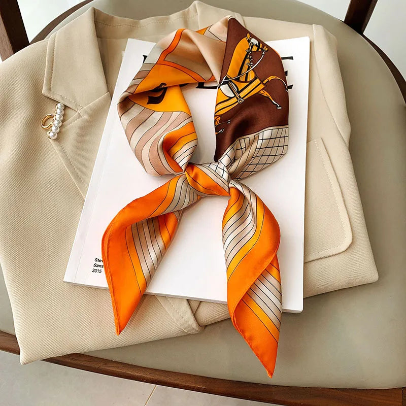 Silk Square  Shawls, Casual Scarves, Hjiab Bandana,
