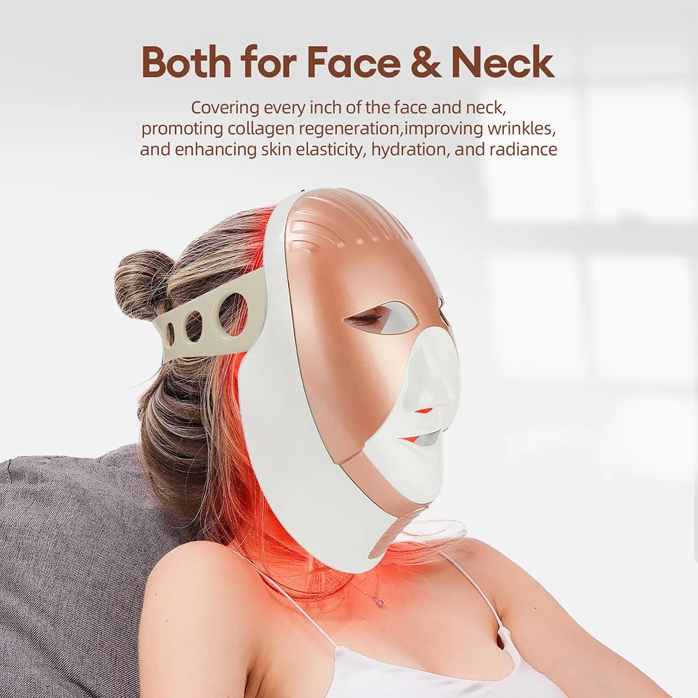 Wireless  Colors LED Face Neck Skin Rejuvenation