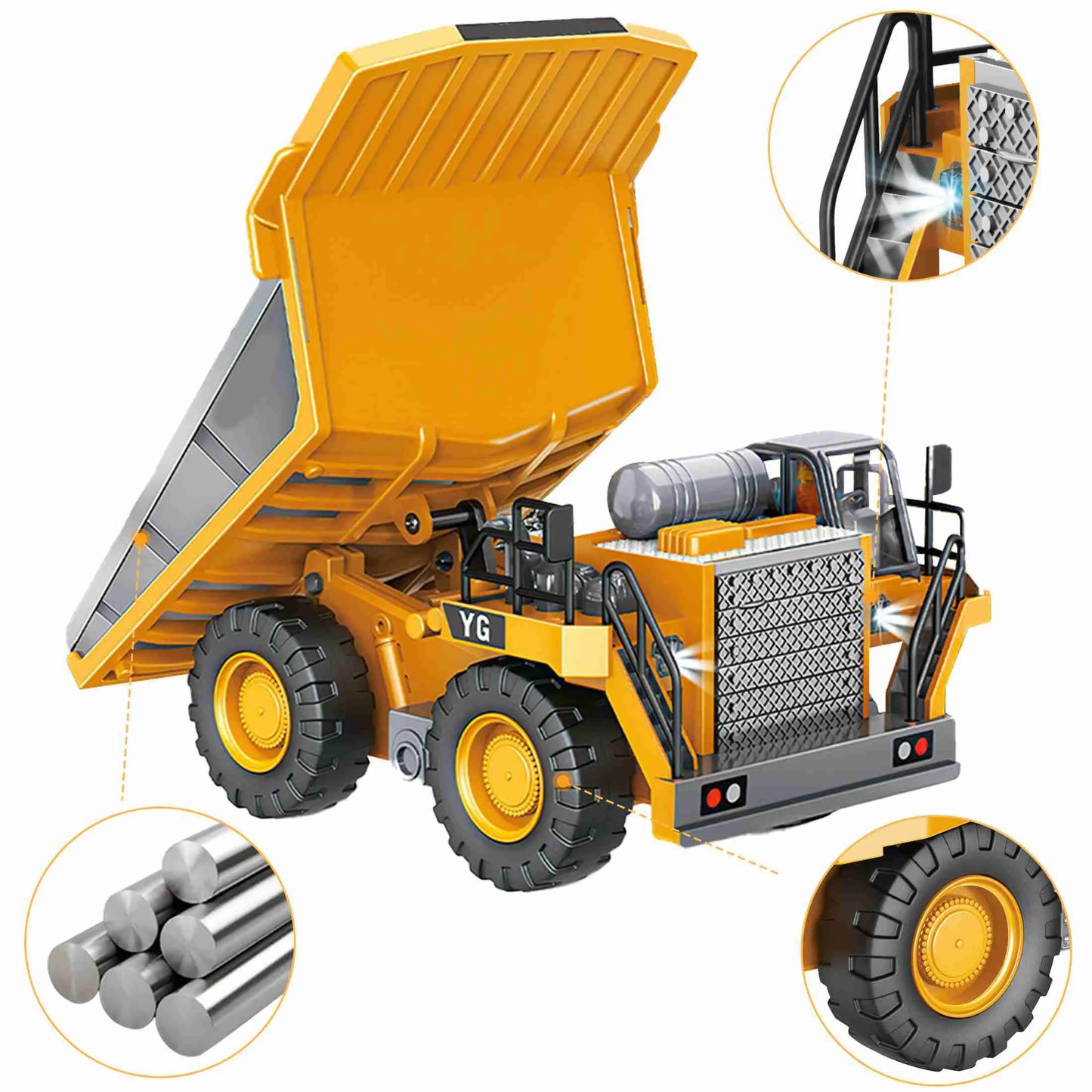 Dump Truck Channel Double Battery Remote  Sound