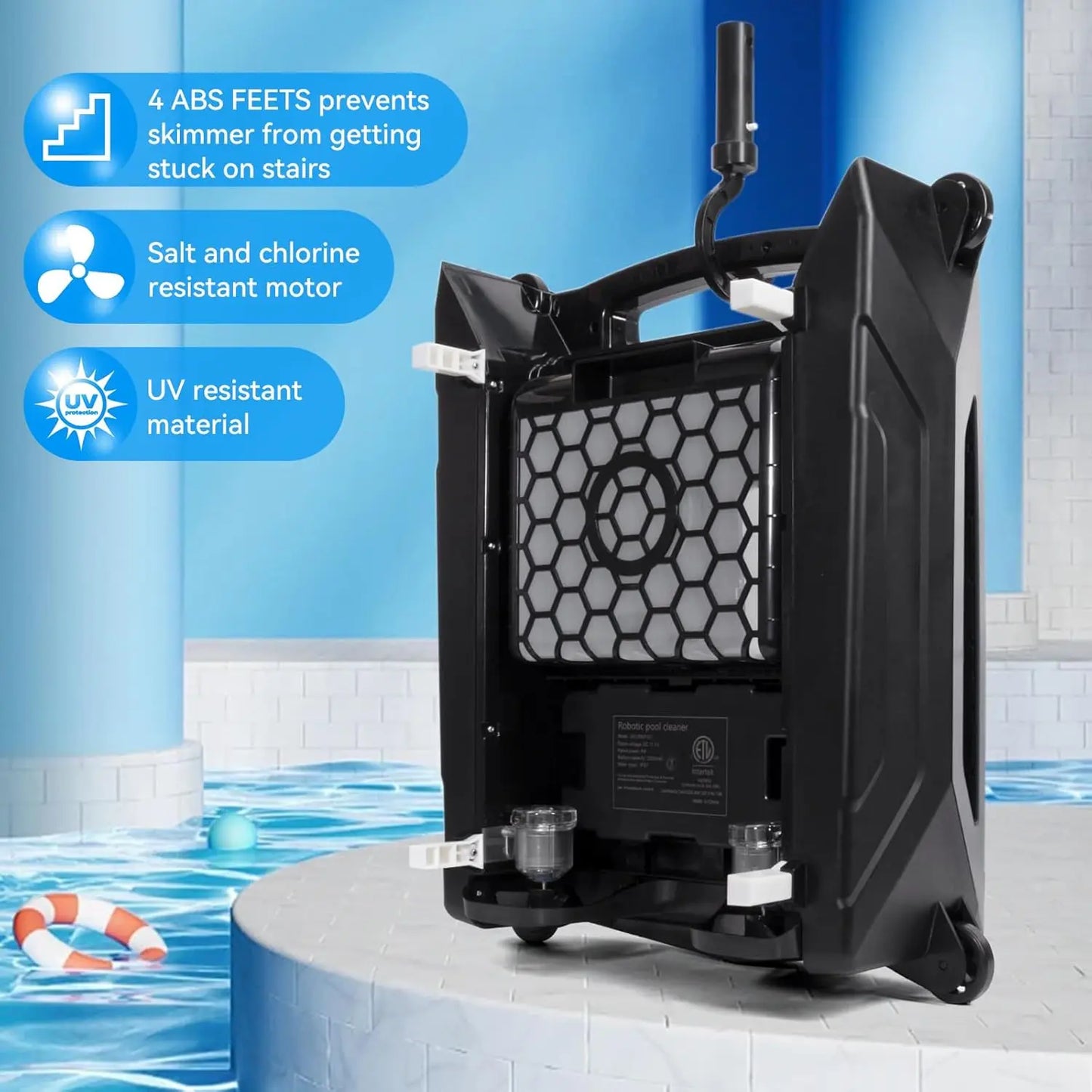 Upgraded Large Solar Pool Cleaner Robot  Control