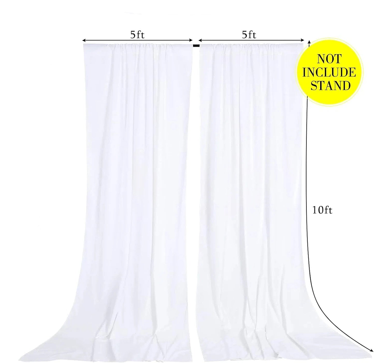 White Backdrop Curtain, Drapes Curtains Panels  Wedding