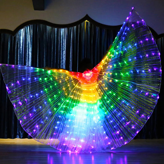 Luminous Butterfly Wing Belly Dancing Performance Costumes