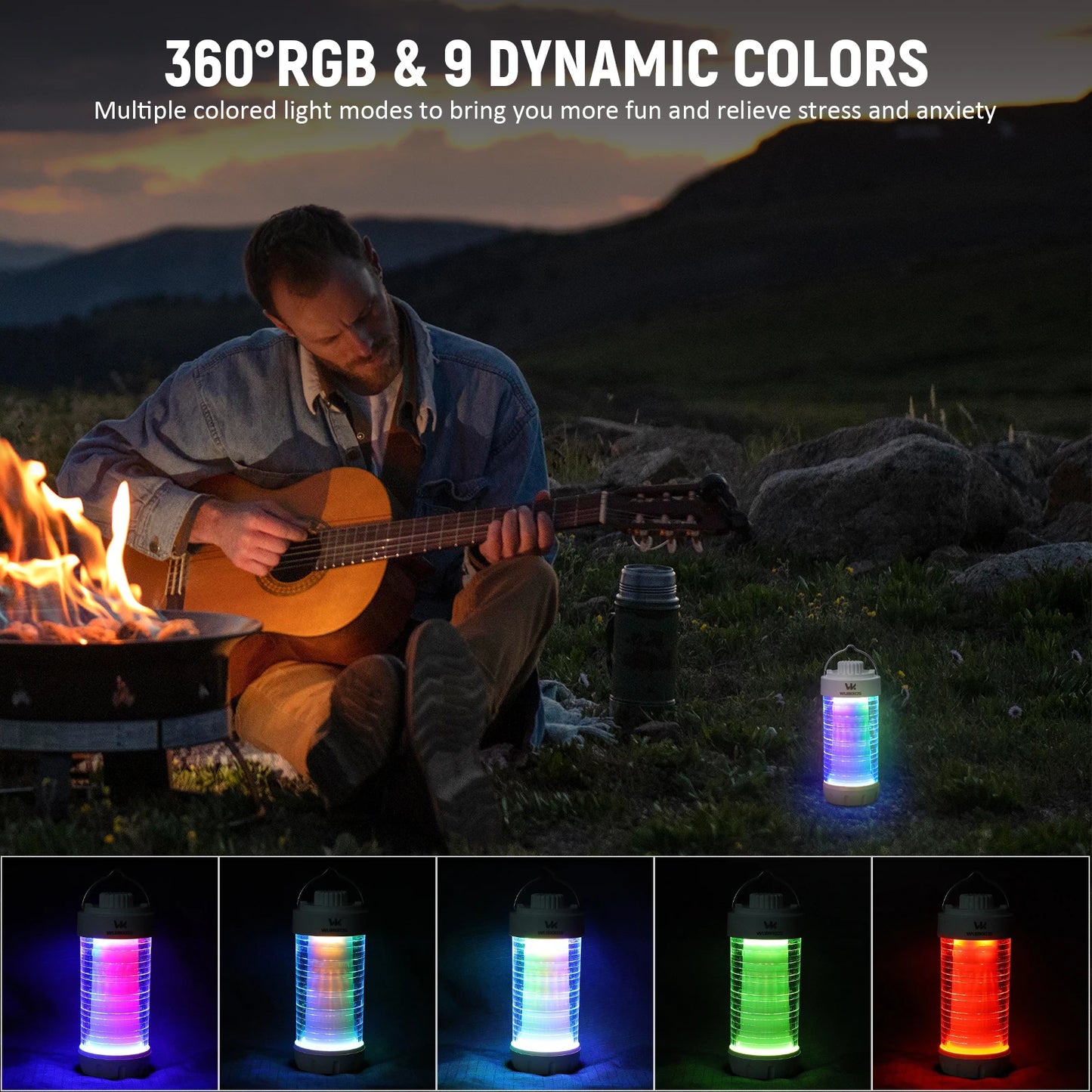 Camping Lantern  Rechargeable LED Flashlight Waterproof Magnetic