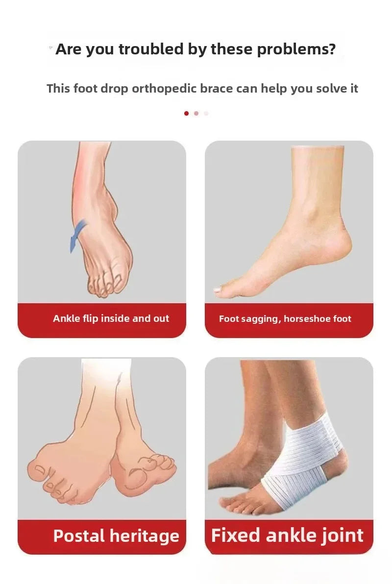 Adjustable Ankle-Foot Support Brace – Mobility Rehabilitation Aid for Drop Foot Alignment, Stability & Daily Comfort