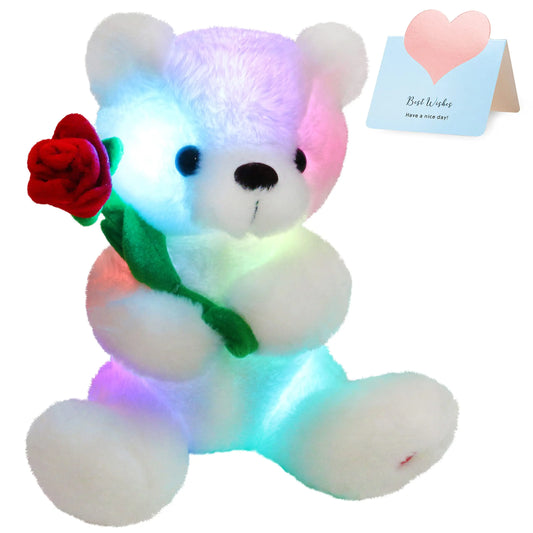 Glow White Teddy Bear  Stuffed  Toy Night