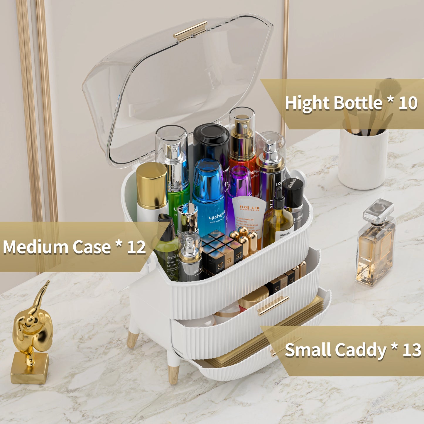 Compact Makeup Organizer  Eyeshadow, Skincare Bedrooms, Dorms,
