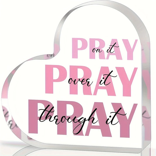 Elegant Heart-Shaped Acrylic Prayer Inspirational PinVerse