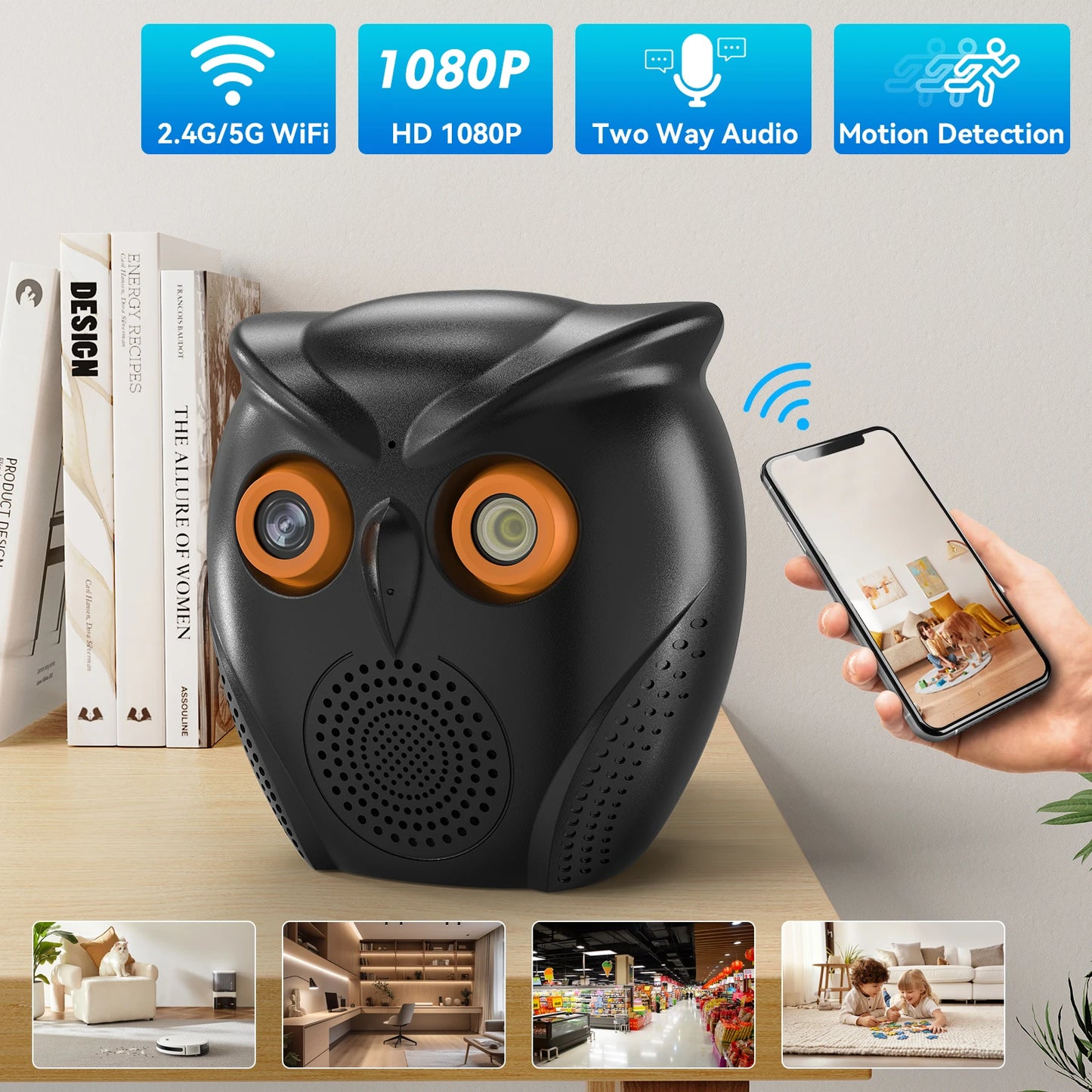Wifi Home Security Camera Two-Way Audio
