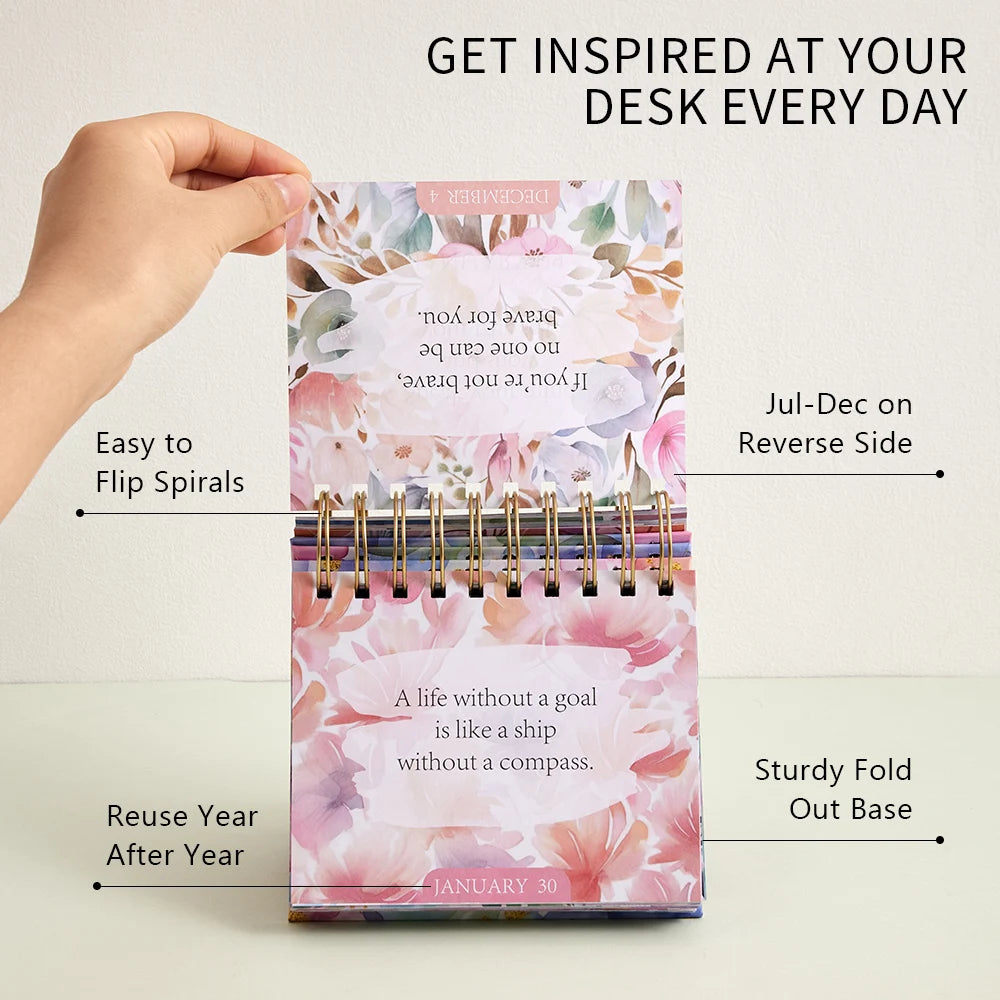 365 Days   Affirmations  Desktop Calendar Inspirational Quotes