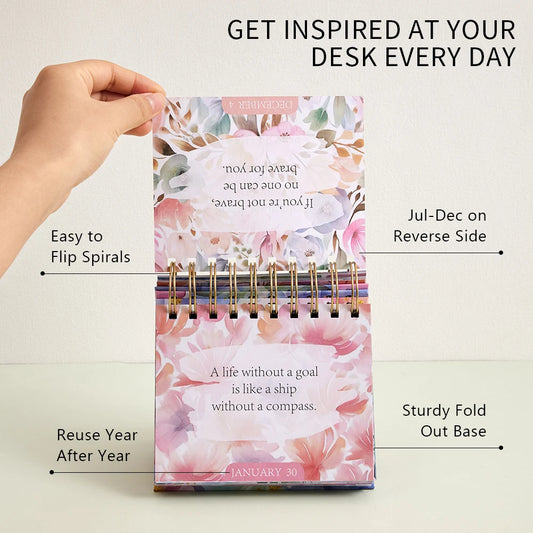 365 Days   Affirmations  Desktop Calendar Inspirational Quotes