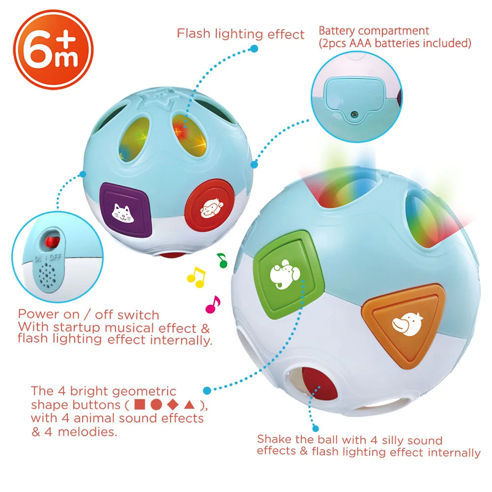 Baby Musical Crawling Learning Ball, Interactive Toy