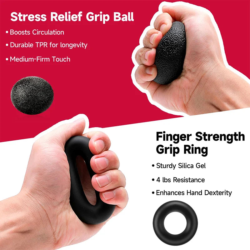 Adjustable Hand Gripper Kit Stress Relief Portable