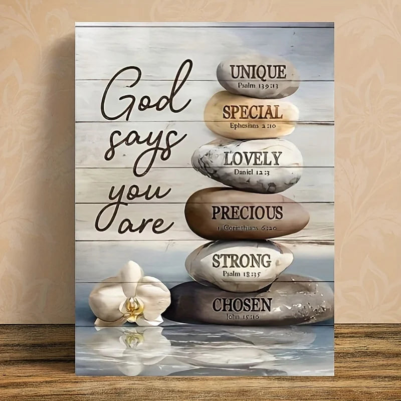 Inspirational Bible Verse Zen Stone  Religious Quotes