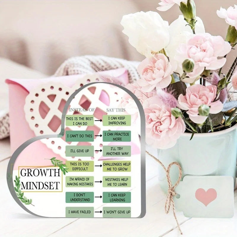 Heart  Positive Sayings .Therapy Mental Health Decor