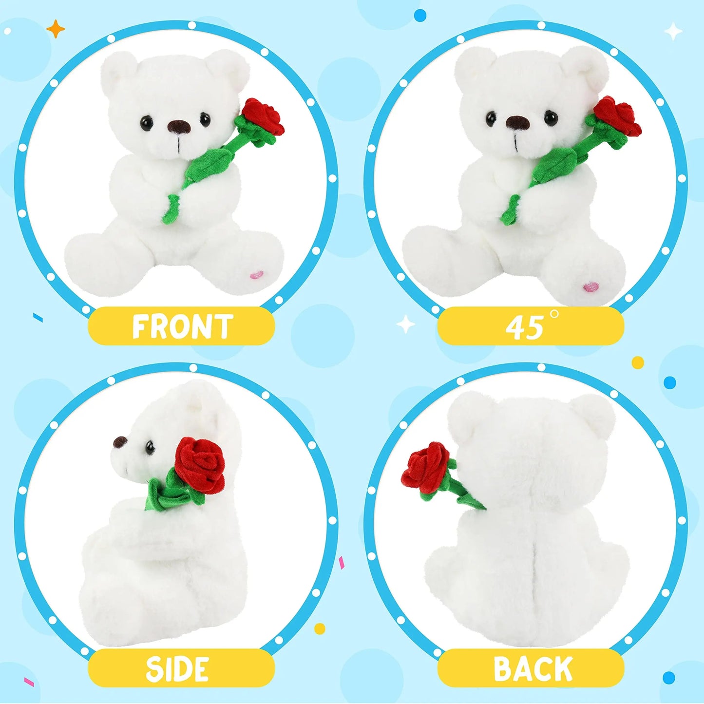 Glow White Teddy Bear  Stuffed  Toy Night