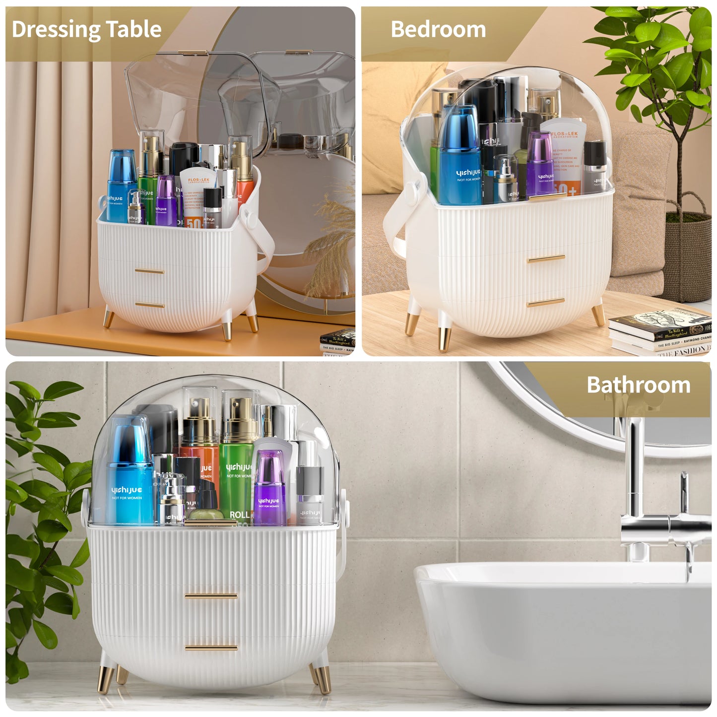 Compact Makeup Organizer  Eyeshadow, Skincare Bedrooms, Dorms,
