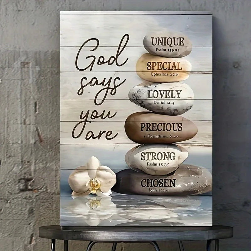 Inspirational Bible Verse Zen Stone  Religious Quotes