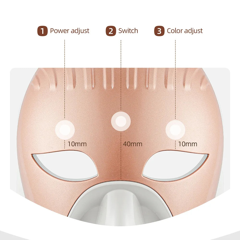 Wireless  Colors LED Face Neck Skin Rejuvenation
