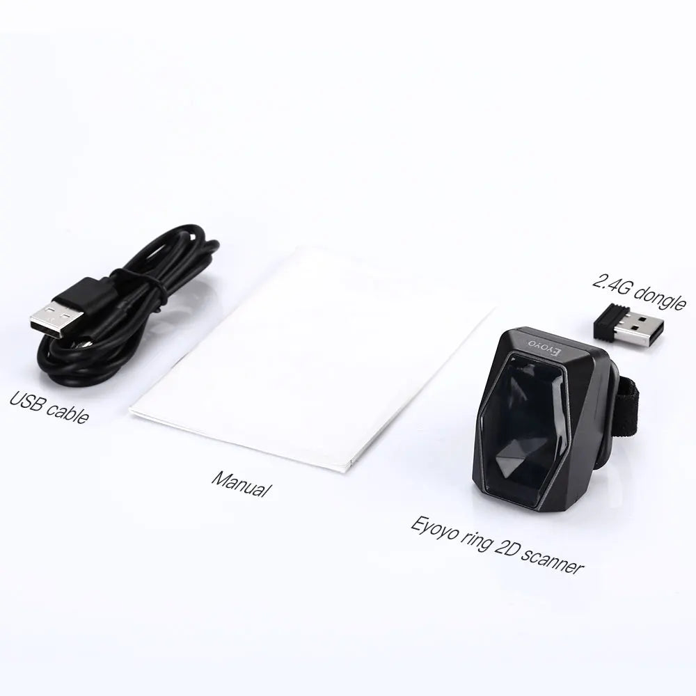 Wearable Ring Barcode Scanner Portable Wireless Bluetooth