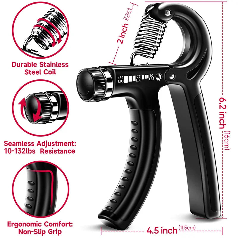 Adjustable Hand Gripper Kit Stress Relief Portable