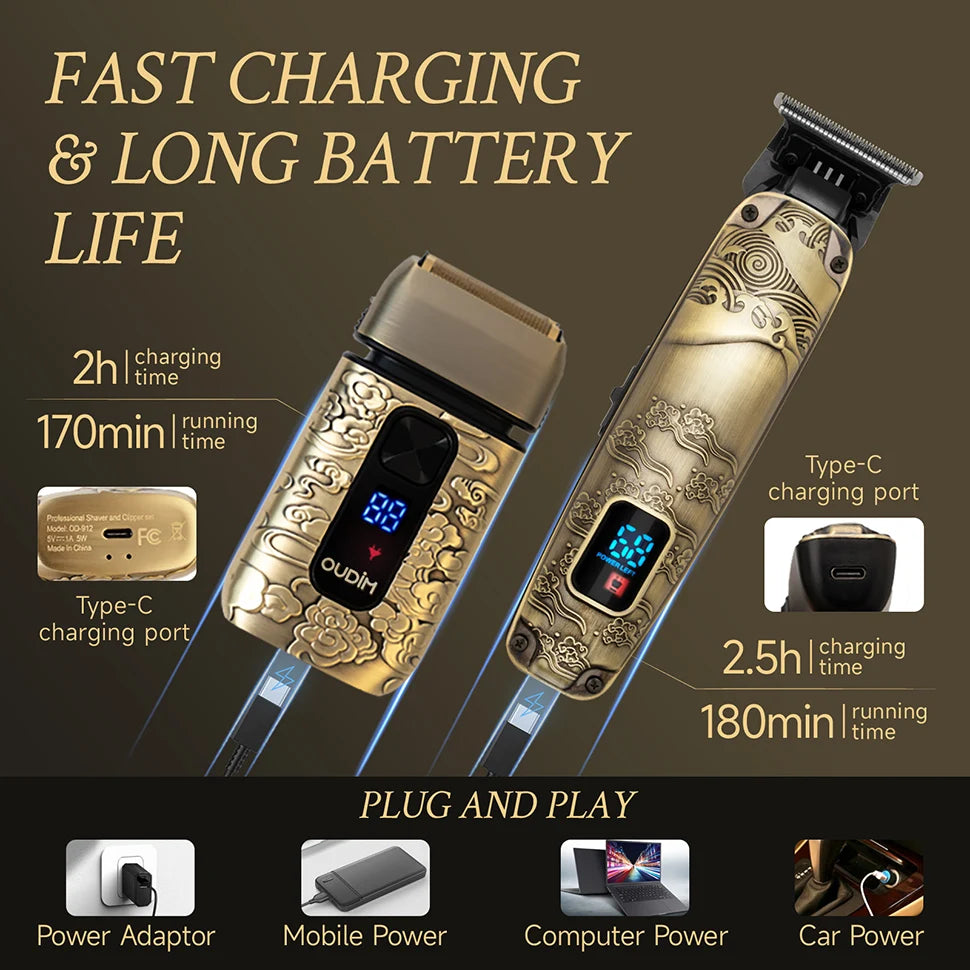 Face Mustache Grooming Kit, Bald Head Shavers